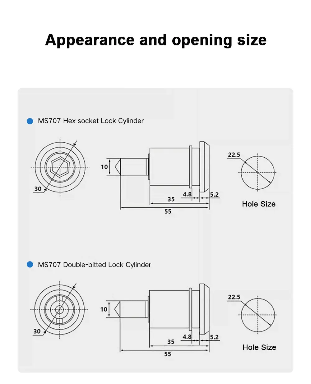 Hex Key Lock For Cabinet Door