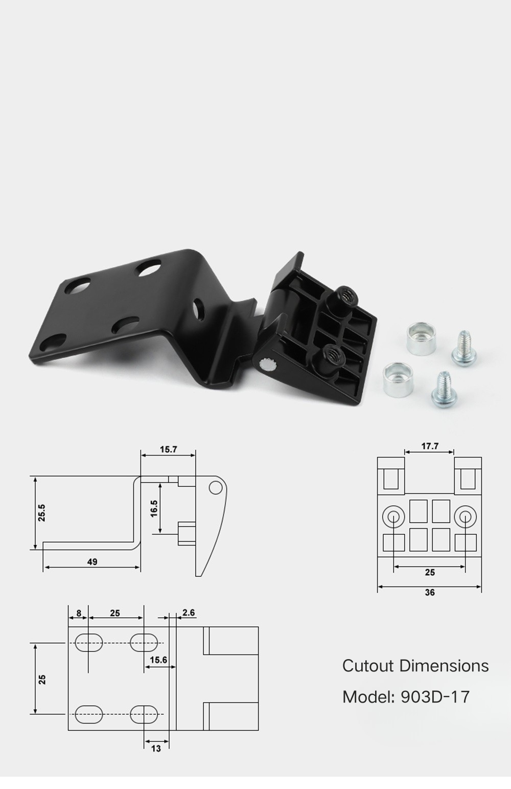 Power Cabinet Doors Side-Mount Bend Hinge